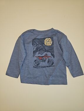 EUC | Garanimals | 2T | Blue Dirt Bike Go Fast Long Sleeve Tee